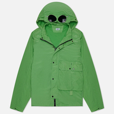 Мужская куртка ветровка C.P. Company Chrome-R Goggle Overshirt Lens, цвет зелёный, размер L