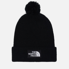 Шапка The North Face TNF Logo Box Pom, цвет чёрный