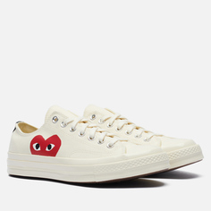 Кеды Converse x Comme des Garcons Play Chuck 70 Low, цвет бежевый, размер 37 EU