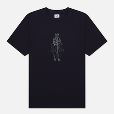 Мужская футболка C.P. Company 30/1 Jersey British Sailor, цвет синий, размер XXL