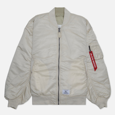 Мужская куртка бомбер Alpha Industries MA-1 Bloodchit Gen II Flight Oversized, цвет бежевый, размер S