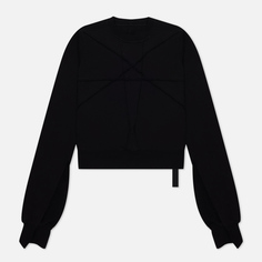 Женская толстовка Rick Owens DRKSHDW Luxor Cropped Pentagram Patchwork, цвет чёрный, размер S