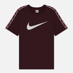 Мужская футболка Nike Repeat, цвет бордовый, размер L