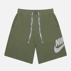 Мужские шорты Nike Club Alumni French Terry, цвет зелёный, размер S