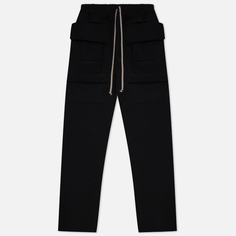 Мужские брюки Rick Owens DRKSHDW Luxor Creatch Cargo Drawstring Twill, цвет чёрный, размер L