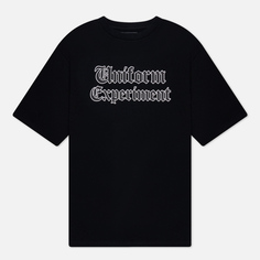 Мужская футболка uniform experiment Gothic Logo Baggy, цвет чёрный, размер XL