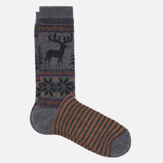 Носки Anonymous Ism Wool Deer Snow Jacquard Crew, цвет серый, размер 41-44 EU
