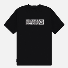 Мужская футболка Peaceful Hooligan Number One, цвет чёрный, размер S