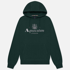 Мужская толстовка Aquascutum Active Big Logo Hoodie Fleece, цвет зелёный, размер L