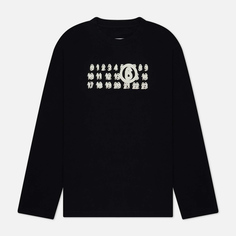 Женский лонгслив Maison Margiela MM6 Triple Logo, цвет чёрный, размер XS