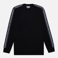 Мужской лонгслив Lacoste Relaxed Fit Printed Sleeve, цвет чёрный, размер XXXL