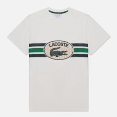 Мужская футболка Lacoste Monogram Print Regular Fit, цвет белый, размер XXL