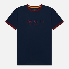 Мужская футболка Hackett Heritage Classic Embroidered, цвет синий, размер XXL