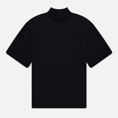 Мужская футболка Uniform Bridge Mock Neck Pocket, цвет чёрный, размер M