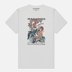 Мужская футболка maharishi Double Dragons Organic, цвет белый, размер M