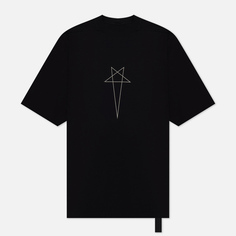 Мужская футболка Rick Owens DRKSHDW Luxor Jumbo T Pentagram Logo, цвет чёрный, размер XL