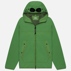 Мужская куртка ветровка C.P. Company G.D.P. Goggle Full Zip, цвет зелёный, размер 50