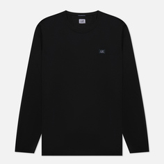 Мужской лонгслив C.P. Company Mercerized Light Jersey 70/2 Logo, цвет чёрный, размер XXXL