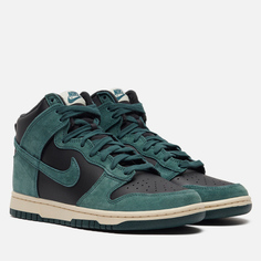 Кроссовки Nike Dunk High Retro Premium, цвет зелёный, размер 36.5 EU