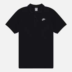Мужское поло Nike Club Pique MatchUp, цвет чёрный, размер S
