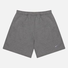 Мужские шорты Nike Solo Swoosh Fleece, цвет серый, размер M