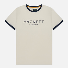 Мужская футболка Hackett Heritage Classic Embroidered, цвет белый, размер XXL