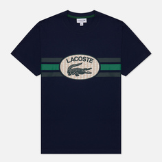 Мужская футболка Lacoste Monogram Print Regular Fit, цвет синий, размер XL