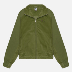 Женская куртка ветровка Nike Air Corduroy Fleece Full-Zip, цвет зелёный, размер XS