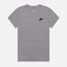 Женская футболка Nike Club, цвет серый, размер XS