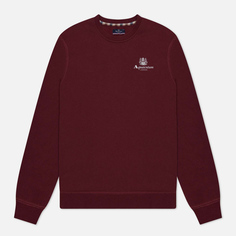 Мужская толстовка Aquascutum Active Small Logo Crew Neck Fleece, цвет бордовый, размер XL