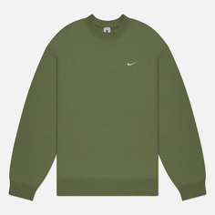 Мужская толстовка Nike Solo Swoosh Fleece Crew Neck, цвет зелёный, размер S