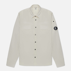 Мужская рубашка C.P. Company Gabardine Buttoned Lens, цвет белый, размер S