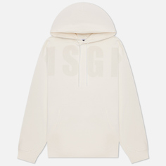 Мужская толстовка MSGM Macrologo Tonal Print Hoodie, цвет бежевый, размер L