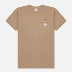 Мужская футболка RIPNDIP Wanna Piece Of Me?, цвет бежевый, размер S