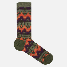 Носки Anonymous Ism Wigwam Jacquard Crew, цвет зелёный, размер 44-46 EU