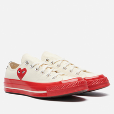 Кеды Converse x Comme des Garcons Play Chuck 70 Low, цвет бежевый, размер 38 EU