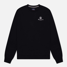 Мужская толстовка Aquascutum Active Small Logo Crew Neck Fleece, цвет чёрный, размер XXXL