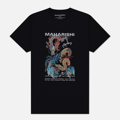 Мужская футболка maharishi Double Dragons Organic, цвет чёрный, размер L