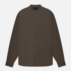 Мужская рубашка EASTLOGUE Banded Collar, цвет коричневый, размер XL