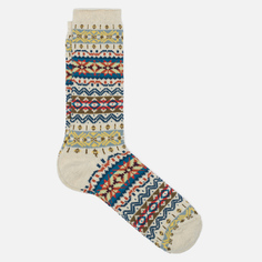 Носки Anonymous Ism Fair Isle Crew, цвет белый, размер 41-44 EU