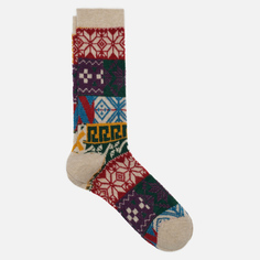 Носки Anonymous Ism Multi Jacquard Pattern Crew, цвет бежевый, размер 44-46 EU