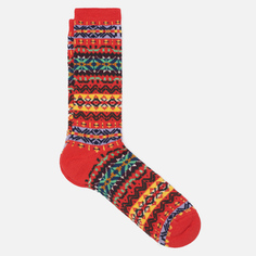 Носки Anonymous Ism Fair Isle Crew, цвет красный, размер 44-46 EU
