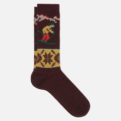 Носки Anonymous Ism Wool Ski Jacquard Crew, цвет бордовый, размер 41-44 EU