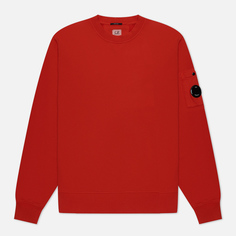 Мужская толстовка C.P. Company Brushed & Emerized Diagonal Fleece Lens Resist Dyed, цвет красный, размер XL