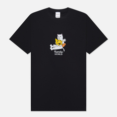 Мужская футболка RIPNDIP x World Industries Nerm Heart Flameboy, цвет чёрный, размер M