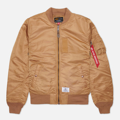 Мужская куртка бомбер Alpha Industries MA-1 Mod Flight, цвет коричневый, размер XXL