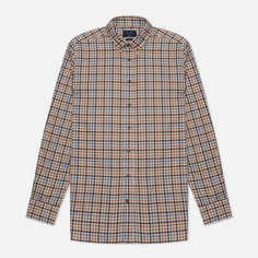 Мужская рубашка Hackett Flannel 3 Colour Gingham, цвет бежевый, размер XXL