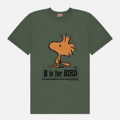 Мужская футболка TSPTR x Peanuts B Is For, цвет зелёный, размер L