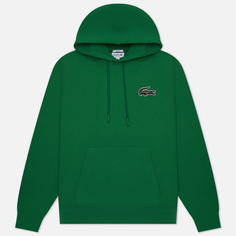 Мужская толстовка Lacoste Loose Fit Hoodie Organic Cotton, цвет зелёный, размер XS