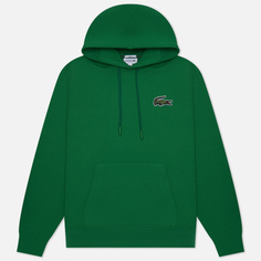 Мужская толстовка Lacoste Loose Fit Hoodie Organic Cotton, цвет зелёный, размер XS